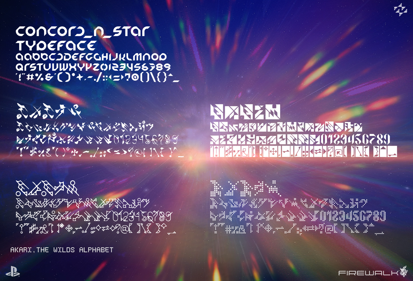 concord, akari, alphabet, firewalkstudios, playstation, galactic network, pirate net, hacker, hack, vacaliebres, graphic design, logo